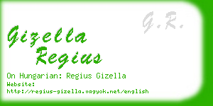 gizella regius business card